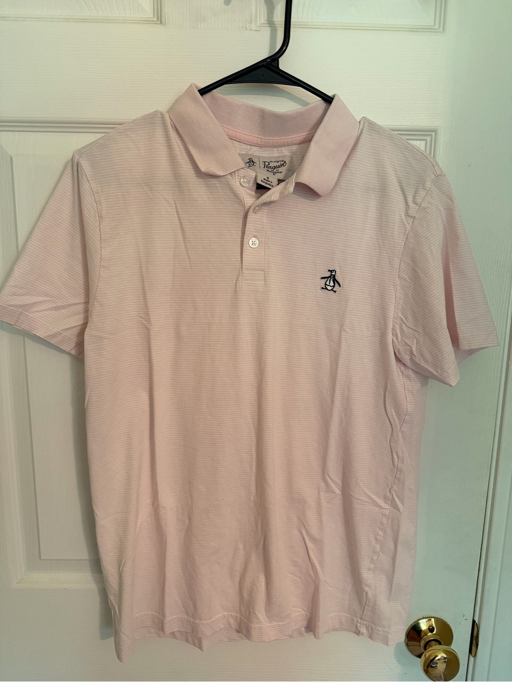 Original Penguin Light Pink Striped Short-Sleeve Polo